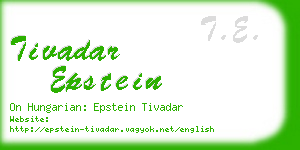 tivadar epstein business card